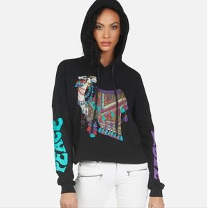 Lauren Moshi Cambry Peace Love Camel hoodie